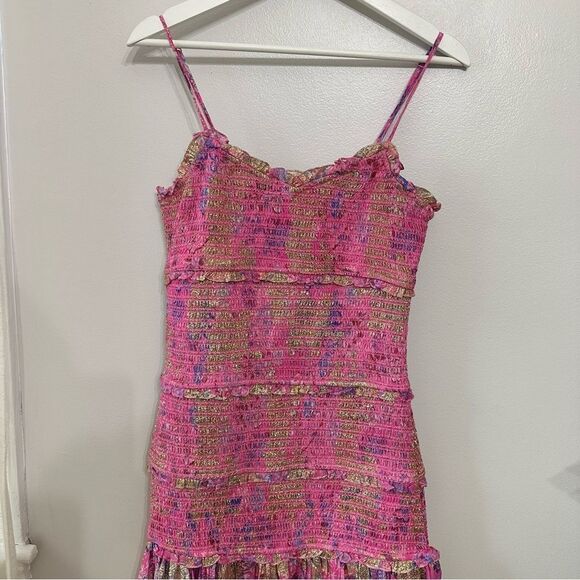 Hemant & Nandita Amal Smocked Midi Dress - Picture 5 of 8